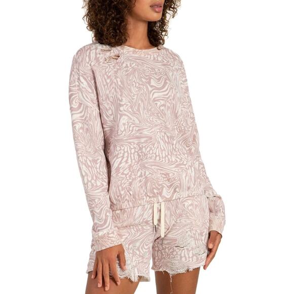 n:PHILANTHROPY Vinn Printed Distressed Sweatshirt - Picture 1 of 8